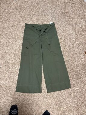 Vanilla Star Olive Green Utility Pants with Tie Waist